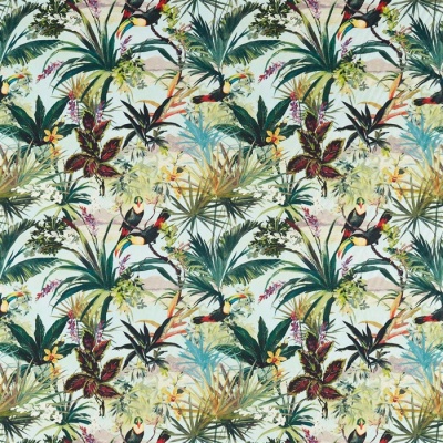 Clarke & Clarke Toucan Fabric in Sky